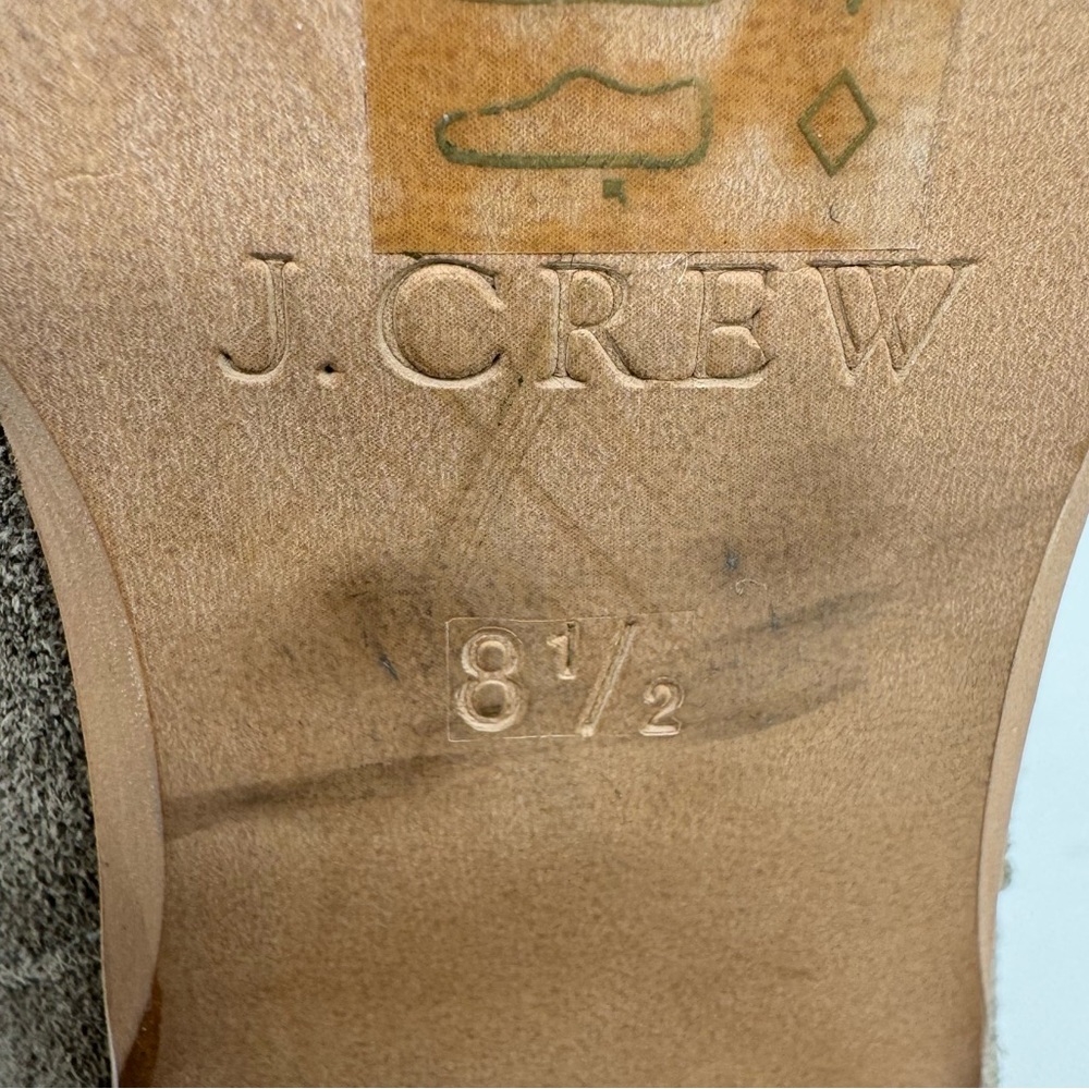 J. Crew “Eaton” Suede Leather Gray/Taupe Heeled Ankle Boots Size 8.5 - Picture 10 of 13